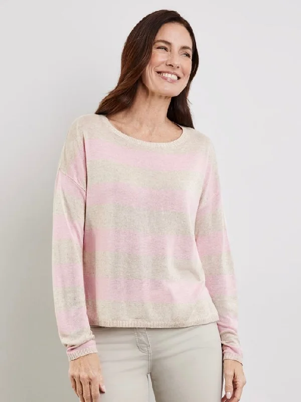 V - Neck Women's Cotton Pullovers for a Casual Look Knit Pullover