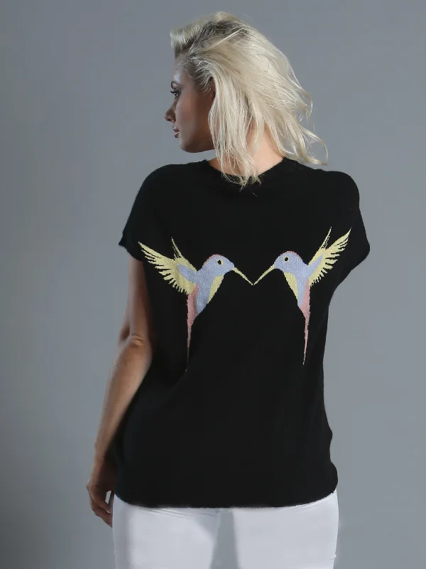 Cropped Women's Pullovers in a Sporty Style for Trendy Outfits Love Birds Tee