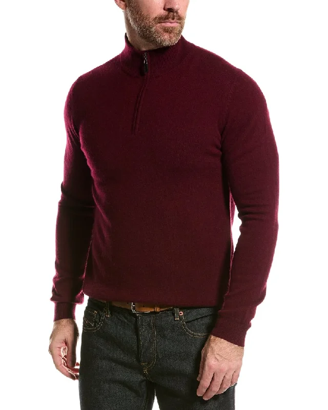 Mette Cashmere 1/4-Zip Mock Sweater