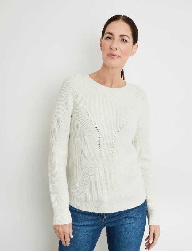 Women's High - Low Hem Pullovers in a Contemporary Design Textured Knit Pullover