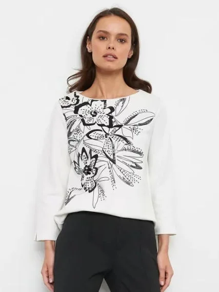 Women's Mock Neck Pullovers in Satin Fabric for Elegance Top with Floral Embellishment Women's Mock Neck Pullovers in Satin Fabric for Elegance Top with Floral Embellishment