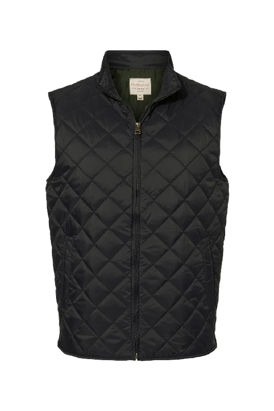 Weatherproof Mens Vintage Diamond Quilted Full Zip Vest - Black - NEW