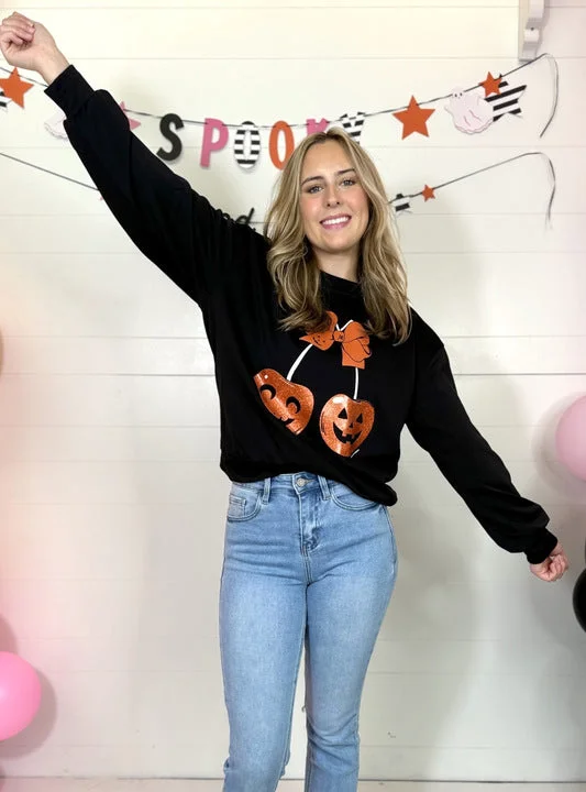 Ruffled Women's Pullovers in Soft Pastels for a Feminine Touch Cherry Pumpkin Black Athletic Sweatshirt Ruffled Women's Pullovers in Soft Pastels for a Feminine Touch Cherry Pumpkin Black Athletic Sweatshirt