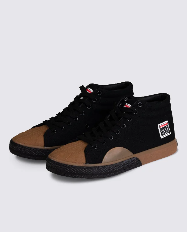 Straight - leg women jeans with a classic and timeless appeal  Canvas High Top Sneakers Black