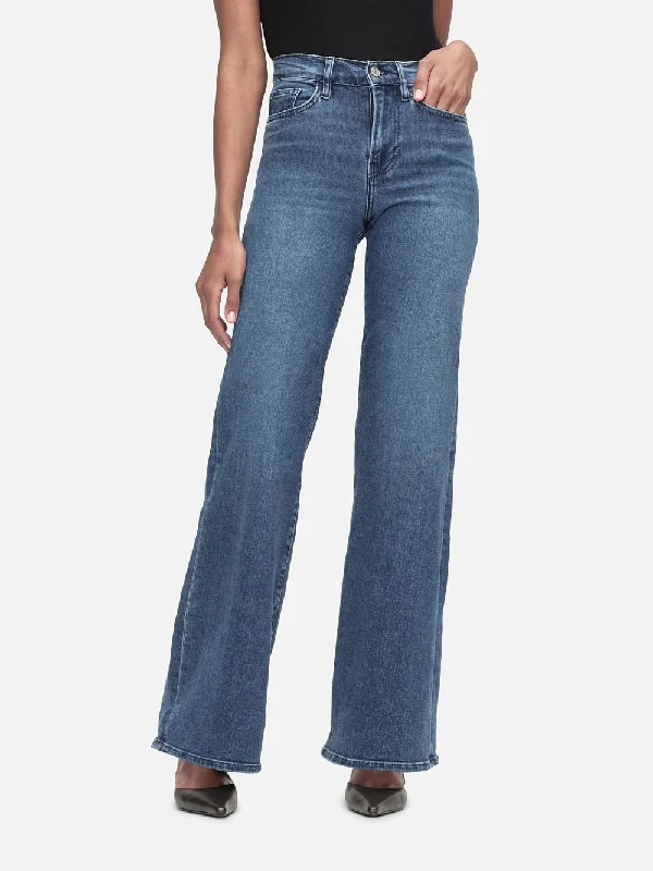 Mom jeans for a nostalgic and casual look  Frame Le Slim Palazzo - Temple
