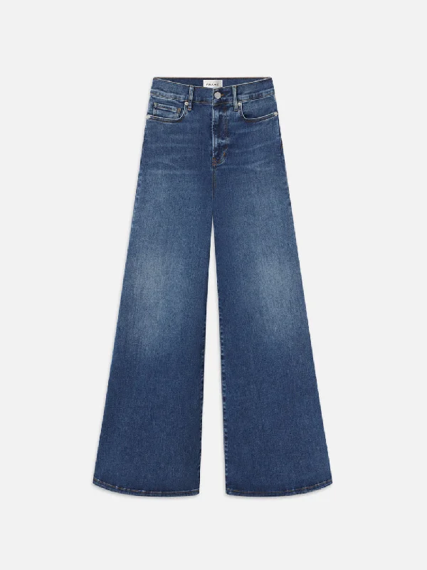 Button - fly women jeans with a traditional touch  Le Palazzo Crop -- Mermaid