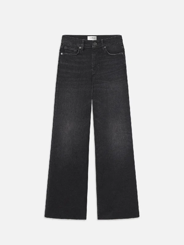 Button - fly women jeans with a traditional touch  Le Slim Palazzo Raw Fray -- Claudius
