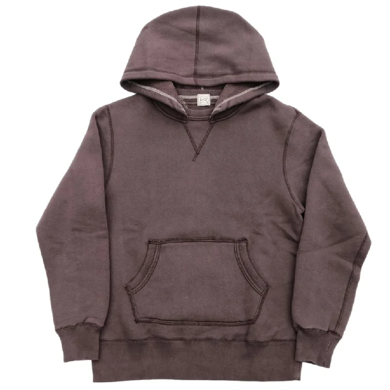 Ripped women jeans for a rebellious and fashion - forward style  Loop & Weft Super Fluffy Knit Double-V After Hood Sweatshirt (Black)