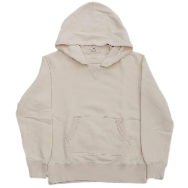 Cargo women jeans with multiple pockets for added functionality  Loop & Weft Super Fluffy Knit Double-V After Hood Sweatshirt (Ivory)