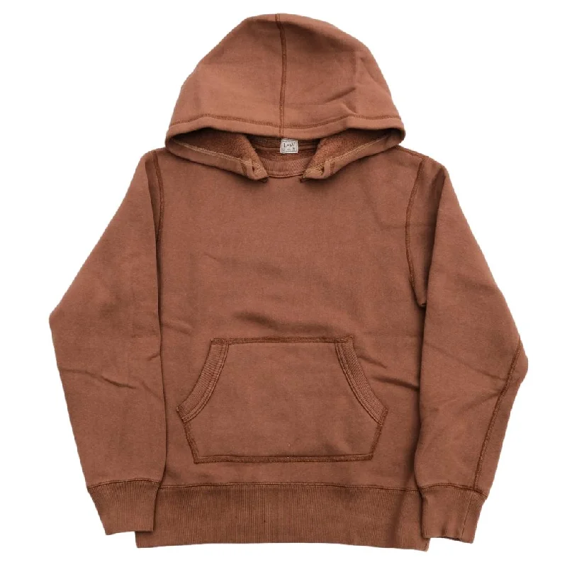 Light - wash women jeans for a fresh and summery appearance  Loop & Weft Super Fluffy Knit After Hood Sweatshirt (Brown)