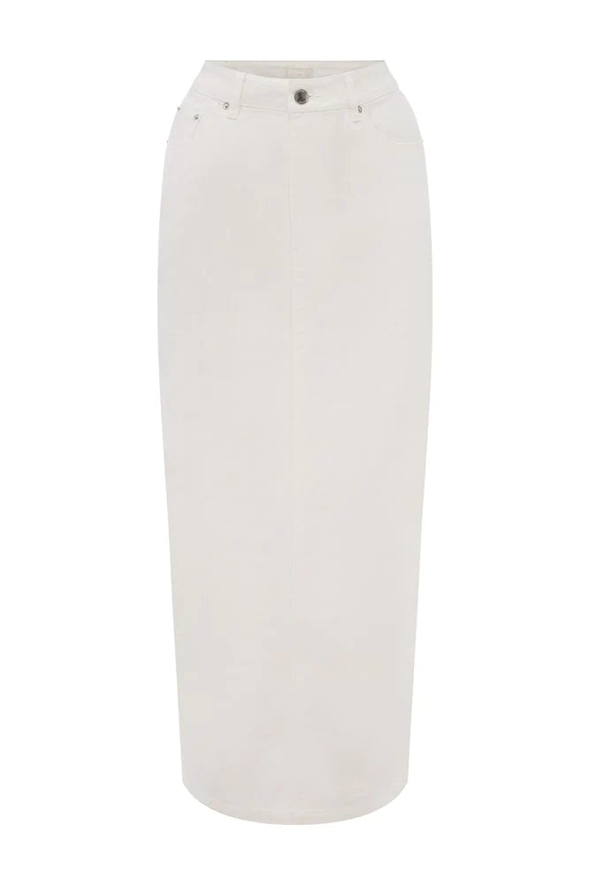 High - waisted women jeans for a flattering silhouette  Posse Harvey Skirt in Vintage White