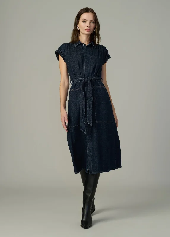 Cargo women jeans with multiple pockets for added functionality  THE LEXI DENIM DRESS