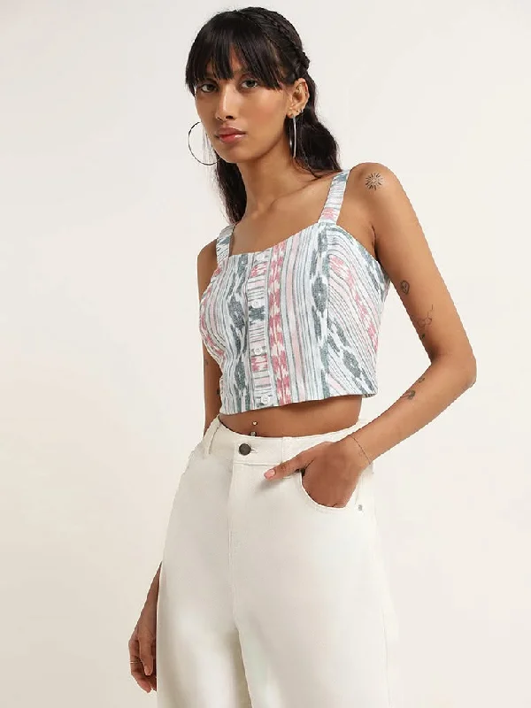 Women's tie - dye festival pants Straight - leg women jeans with a classic and timeless appeal Bombay Paisley Teal Printed Strappy Cotton Crop Top Women's tie - dye festival pants Straight - leg women jeans with a classic and timeless appeal Bombay Paisley Teal Printed Strappy Cotton Crop Top