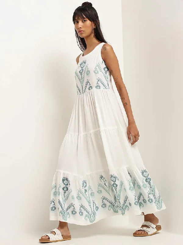 Women's striped business pants Bootcut women jeans to complement various shoe styles Bombay Paisley White Ikat Print Cotton Blend Tiered Dress Women's striped business pants Bootcut women jeans to complement various shoe styles Bombay Paisley White Ikat Print Cotton Blend Tiered Dress