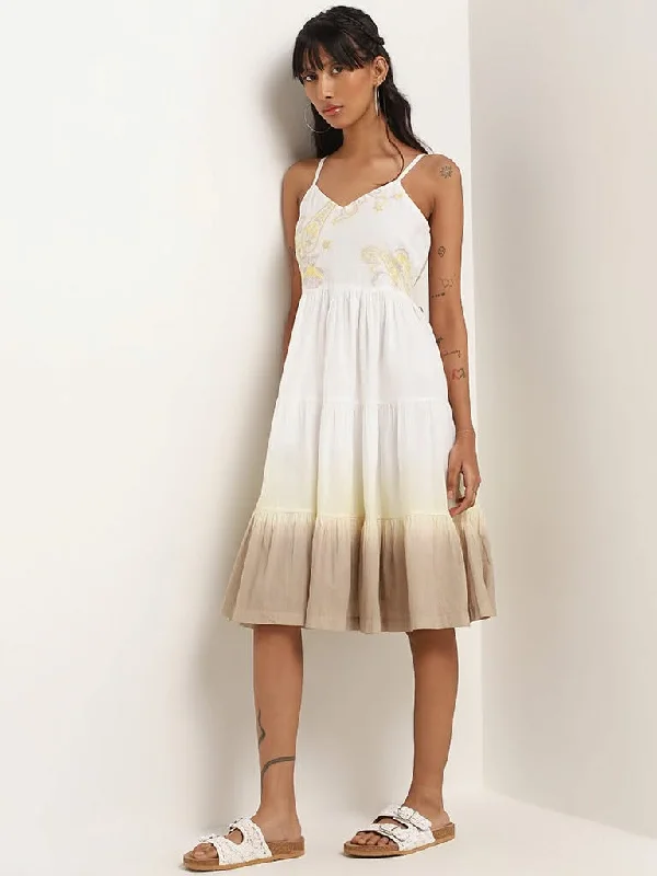 Women's striped business pants Bootcut women jeans to complement various shoe styles Bombay Paisley White Ombre Cotton Tiered Dress Women's striped business pants Bootcut women jeans to complement various shoe styles Bombay Paisley White Ombre Cotton Tiered Dress