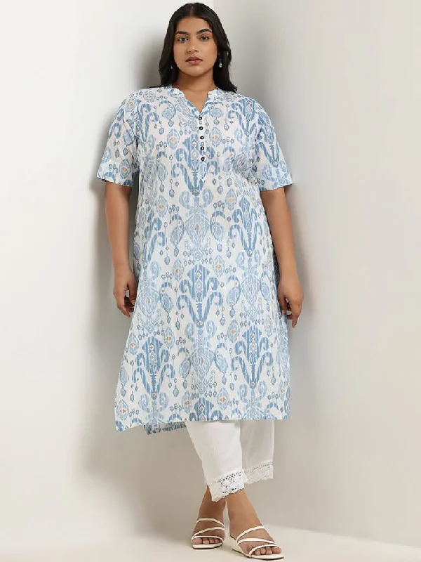 Women's pants for theme park visits Mom jeans for a nostalgic and casual look Diza Blue Ikat Printed Cotton Kurta Women's pants for theme park visits Mom jeans for a nostalgic and casual look Diza Blue Ikat Printed Cotton Kurta