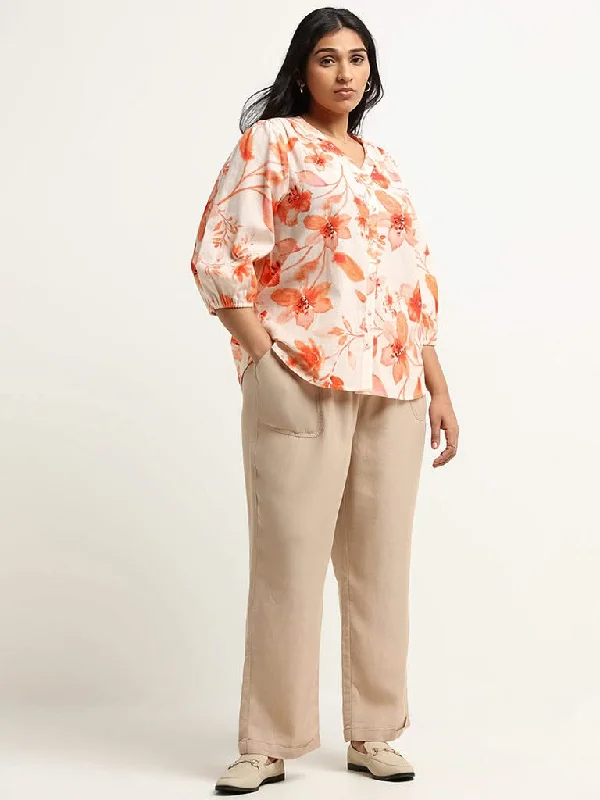 Women's pants for office meetings High - waisted women jeans for a flattering silhouette Gia Beige Mid Rise Straight Pants Women's pants for office meetings High - waisted women jeans for a flattering silhouette Gia Beige Mid Rise Straight Pants