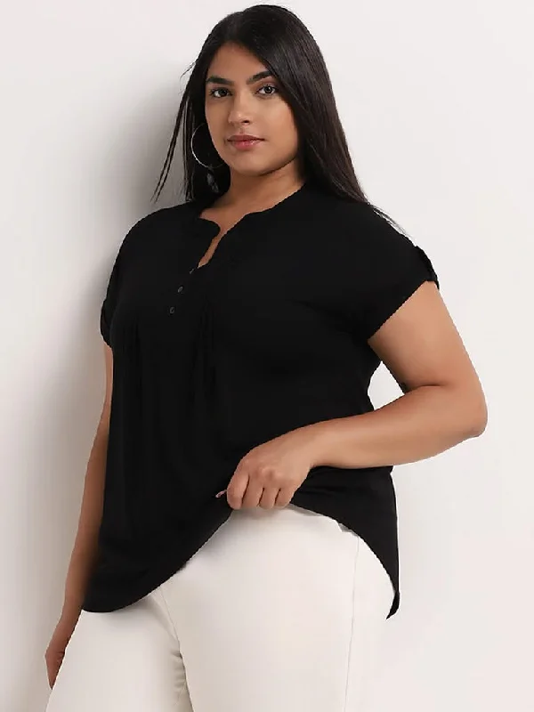 Women's pants for garden parties Colored women jeans in vibrant hues like red and yellow Gia Black Pintuck Detailed Top Women's pants for garden parties Colored women jeans in vibrant hues like red and yellow Gia Black Pintuck Detailed Top