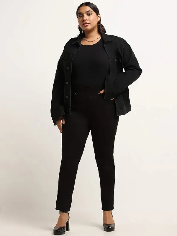 Women's zipper - detail fashion pants Jeggings women jeans combining the comfort of leggings and style of jeans Gia Black Slim Fit Mid Rise Jeggings Women's zipper - detail fashion pants Jeggings women jeans combining the comfort of leggings and style of jeans Gia Black Slim Fit Mid Rise Jeggings