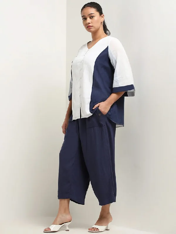 Women's camo outdoor pants Colored women jeans in vibrant hues like red and yellow Gia Navy Flared High Rise Pants