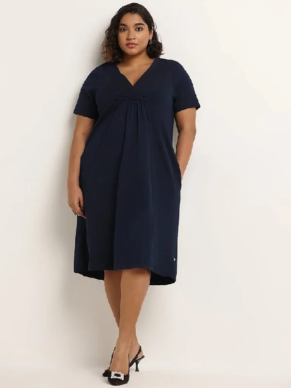 Women's tall - length straight pants Skinny women jeans with a form - fitting design Gia Navy Solid Cotton A-Line Dress Women's tall - length straight pants Skinny women jeans with a form - fitting design Gia Navy Solid Cotton A-Line Dress