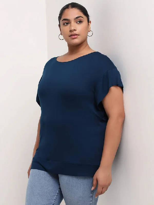 Women's recycled - material workout pants Wide - leg women jeans for a modern and relaxed vibe Gia Teal Solid Top Women's recycled - material workout pants Wide - leg women jeans for a modern and relaxed vibe Gia Teal Solid Top