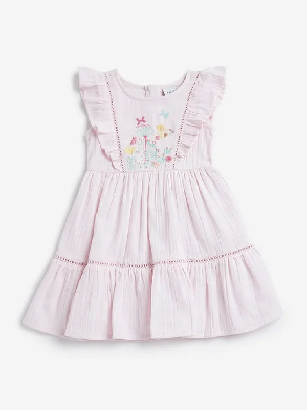 Women's ruffled hem dress pants Cargo women jeans with multiple pockets for added functionality HOP Kids Light Pink Embroidered Tiered Dress Women's ruffled hem dress pants Cargo women jeans with multiple pockets for added functionality HOP Kids Light Pink Embroidered Tiered Dress