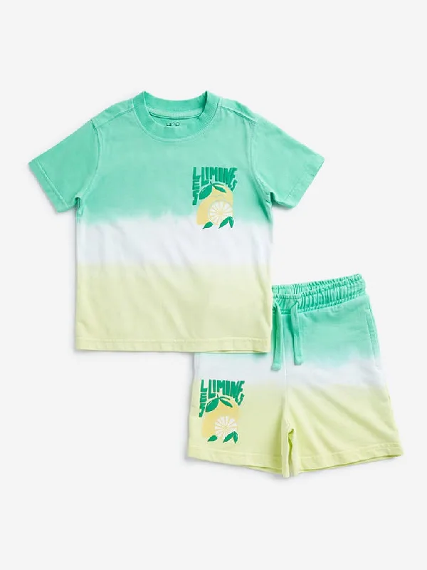Women's linen summer pants High - rise flare women jeans for a 70s - inspired look HOP Kids Lime Ombre Design T-Shirt & Mid Rise Shorts Set Women's linen summer pants High - rise flare women jeans for a 70s - inspired look HOP Kids Lime Ombre Design T-Shirt & Mid Rise Shorts Set