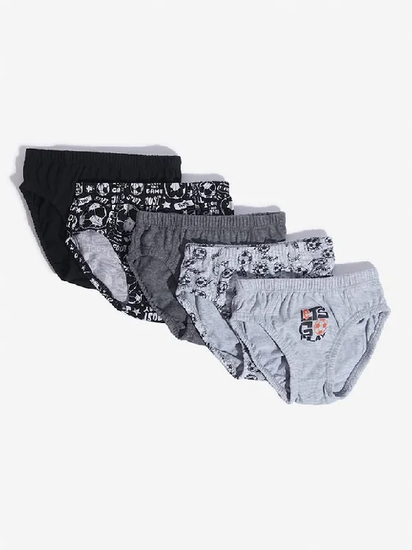 Women's checked casual pants Skinny women jeans with a form - fitting design HOP Kids Multicolour Printed Briefs - Pack of 5