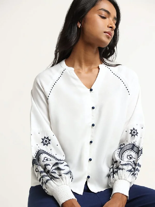 Women's pants for cycling Jeggings women jeans combining the comfort of leggings and style of jeans LOV White Bohemian Embroidered Top Women's pants for cycling Jeggings women jeans combining the comfort of leggings and style of jeans LOV White Bohemian Embroidered Top
