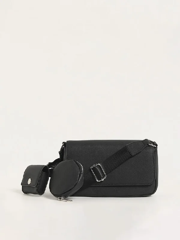 Women's tassel - adorned boho pants Embellished women jeans with studs or rhinestones for a glamorous touch Nuon Black Sling Bag with Coin Pouch Women's tassel - adorned boho pants Embellished women jeans with studs or rhinestones for a glamorous touch Nuon Black Sling Bag with Coin Pouch