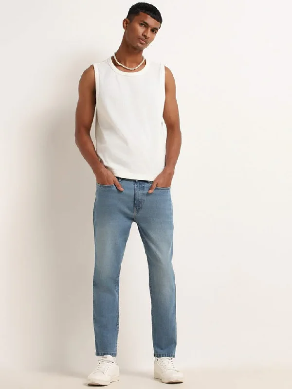 Women's petite - fit skinny pants High - waisted women jeans for a flattering silhouette Nuon Blue Mid Rise Slim Fit Jeans Women's petite - fit skinny pants High - waisted women jeans for a flattering silhouette Nuon Blue Mid Rise Slim Fit Jeans
