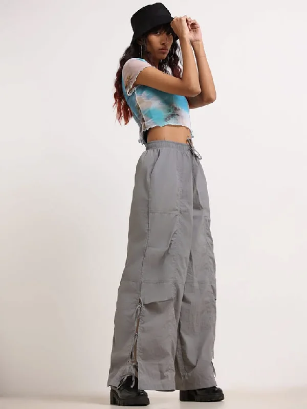 Women's winter - warm fleece - lined pants Bootcut women jeans to complement various shoe styles Nuon Grey Parachute Pants Women's winter - warm fleece - lined pants Bootcut women jeans to complement various shoe styles Nuon Grey Parachute Pants