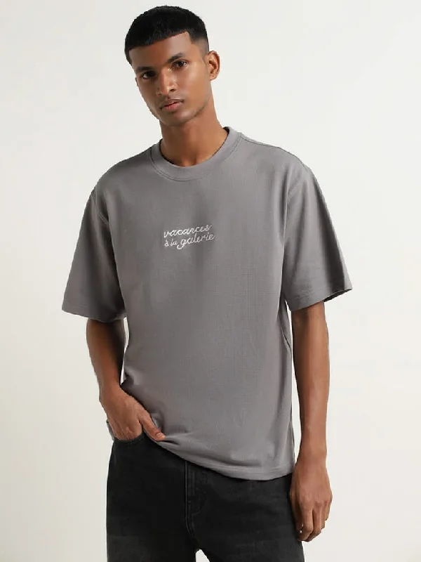 Women's pants with mesh panels Jeggings women jeans combining the comfort of leggings and style of jeans Nuon Grey Text Print Cotton Blend Relaxed Fit T-Shirt Women's pants with mesh panels Jeggings women jeans combining the comfort of leggings and style of jeans Nuon Grey Text Print Cotton Blend Relaxed Fit T-Shirt