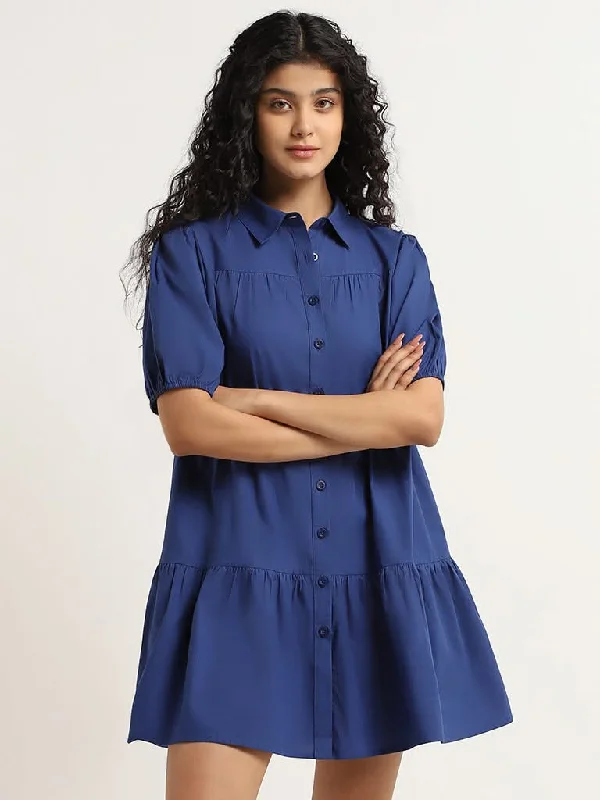 Women's cotton jogger pants Acid - wash women jeans with a retro finish Nuon Navy Cotton Tiered Shirt Dress Women's cotton jogger pants Acid - wash women jeans with a retro finish Nuon Navy Cotton Tiered Shirt Dress
