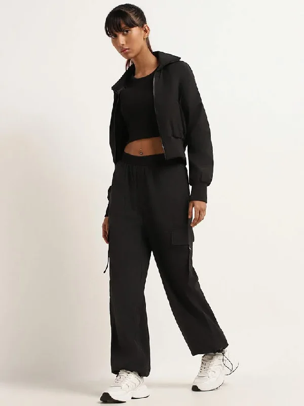 Women's suede fashion pants Jeggings women jeans combining the comfort of leggings and style of jeans Studiofit Black Mid Rise Cargo Pants Women's suede fashion pants Jeggings women jeans combining the comfort of leggings and style of jeans Studiofit Black Mid Rise Cargo Pants