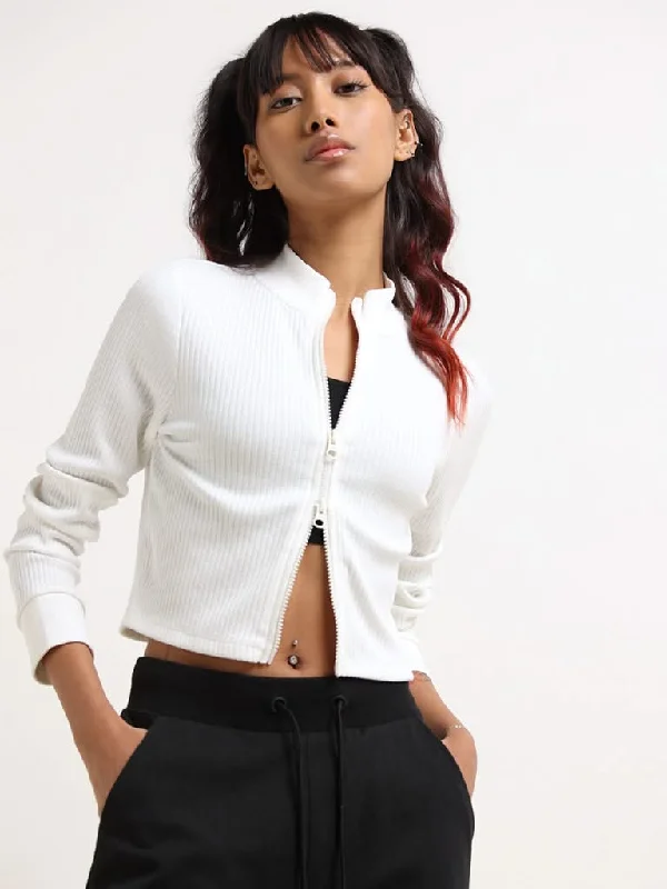 Women's sequined party pants Mom jeans for a nostalgic and casual look Studiofit White Cotton Blend Double-Zipper Jacket Women's sequined party pants Mom jeans for a nostalgic and casual look Studiofit White Cotton Blend Double-Zipper Jacket