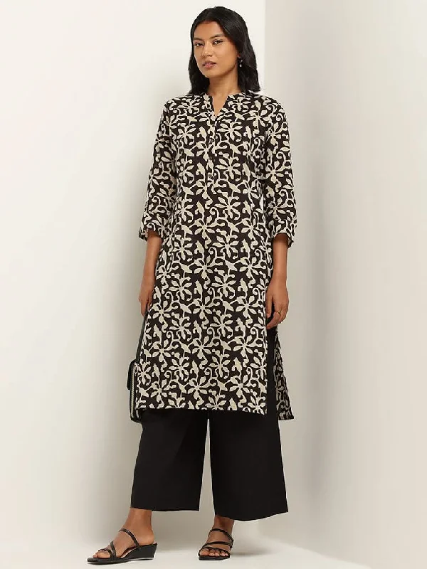 Women's fall - appropriate corduroy pants Distressed women jeans for a trendy and edgy look Utsa Black Straight Fit Printed Cotton Kurta Women's fall - appropriate corduroy pants Distressed women jeans for a trendy and edgy look Utsa Black Straight Fit Printed Cotton Kurta
