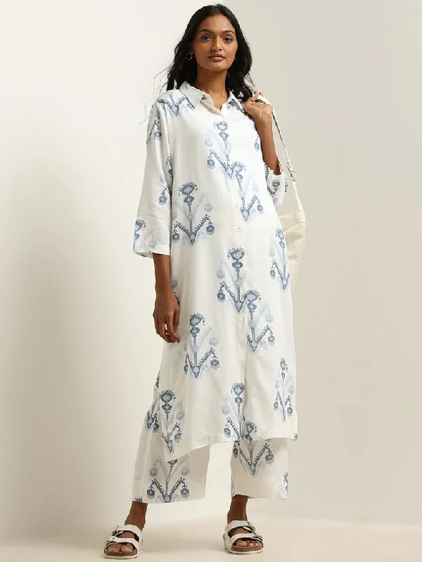 Women's kids - inspired printed pants Colored women jeans in vibrant hues like red and yellow Utsa Blue Print Shirt Kurta Women's kids - inspired printed pants Colored women jeans in vibrant hues like red and yellow Utsa Blue Print Shirt Kurta