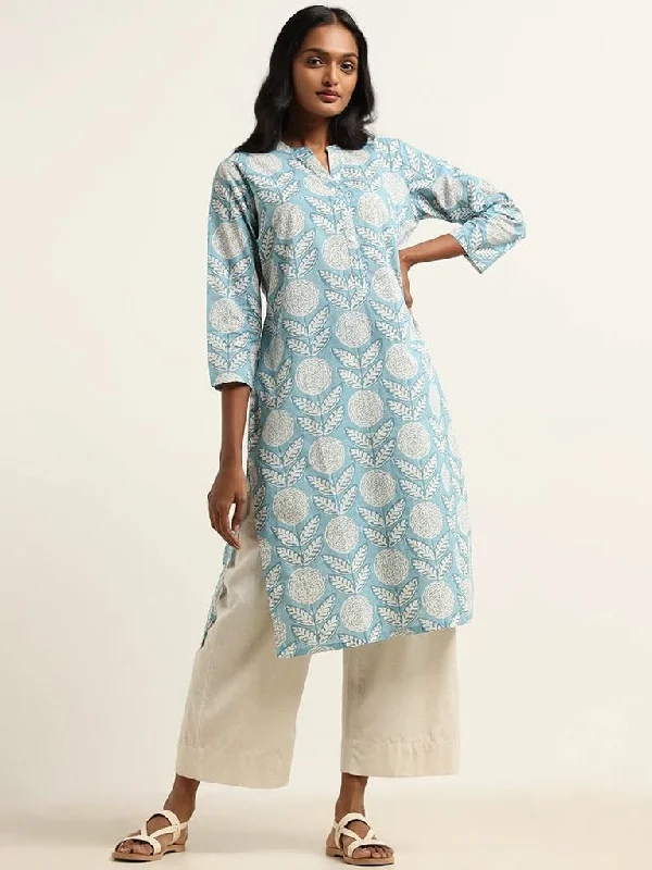 Women's pants for cycling Jeggings women jeans combining the comfort of leggings and style of jeans Utsa Light Blue Floral Kurta Women's pants for cycling Jeggings women jeans combining the comfort of leggings and style of jeans Utsa Light Blue Floral Kurta