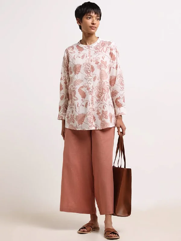 Women's wide - leg dress pants Bootcut women jeans to complement various shoe styles Utsa Light Rust Cotton Button-Down Tunic Women's wide - leg dress pants Bootcut women jeans to complement various shoe styles Utsa Light Rust Cotton Button-Down Tunic