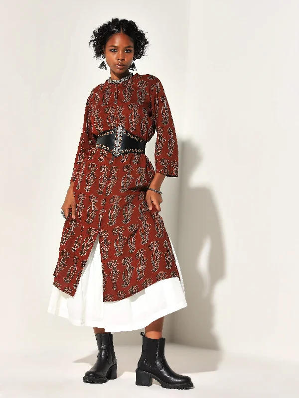 Women's palazzo beach pants Colored women jeans in vibrant hues like red and yellow Utsa Maroon Straight Fit Printed Kurta