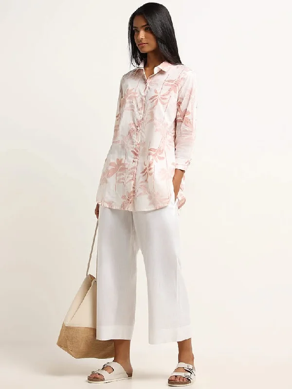 Women's pocket - equipped casual pants Button - fly women jeans with a traditional touch Utsa Peach Leaf Printed Cotton Tunic Women's pocket - equipped casual pants Button - fly women jeans with a traditional touch Utsa Peach Leaf Printed Cotton Tunic