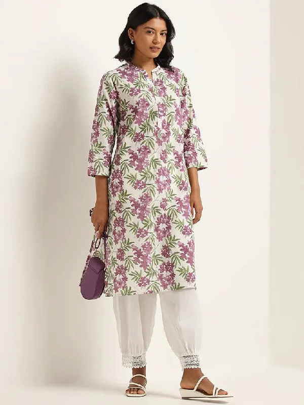 Women's pants for business trips Bootcut women jeans to complement various shoe styles Utsa Purple Straight Fit Floral Print Cotton Kurta Women's pants for business trips Bootcut women jeans to complement various shoe styles Utsa Purple Straight Fit Floral Print Cotton Kurta
