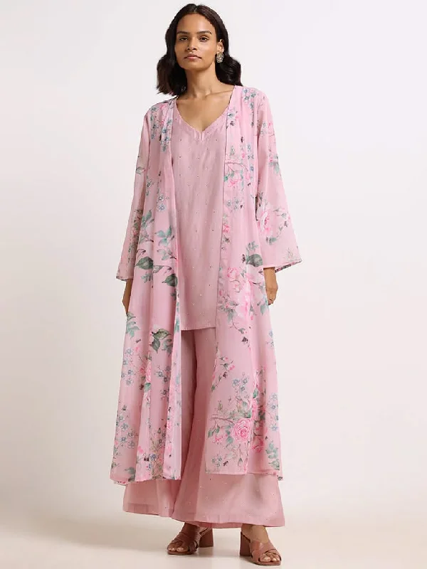 Women's pants with thermal lining Wide - leg women jeans for a modern and relaxed vibe Vark Pink Floral Printed Kurta Set Women's pants with thermal lining Wide - leg women jeans for a modern and relaxed vibe Vark Pink Floral Printed Kurta Set