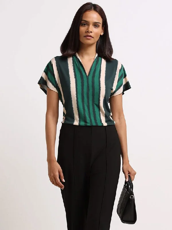 Women's pants for cycling Jeggings women jeans combining the comfort of leggings and style of jeans Wardrobe Green Striped V-Neck Top Women's pants for cycling Jeggings women jeans combining the comfort of leggings and style of jeans Wardrobe Green Striped V-Neck Top