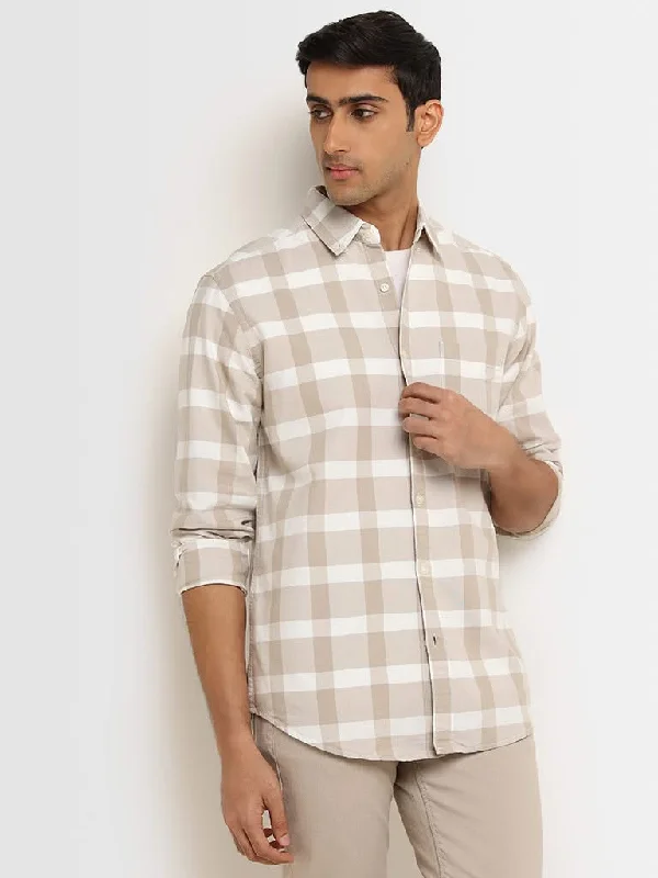 Women's pants with hidden pockets Embellished women jeans with studs or rhinestones for a glamorous touch WES Casuals Beige Checkered Print Cotton Relaxed Fit Shirt Women's pants with hidden pockets Embellished women jeans with studs or rhinestones for a glamorous touch WES Casuals Beige Checkered Print Cotton Relaxed Fit Shirt
