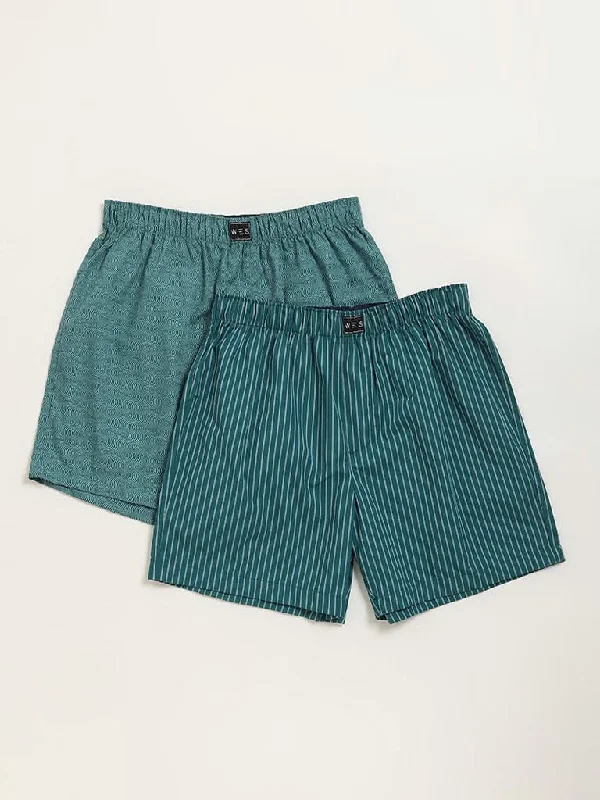 Women's linen summer pants High - rise flare women jeans for a 70s - inspired look WES Lounge Green Printed Cotton Boxers - Pack of 2 Women's linen summer pants High - rise flare women jeans for a 70s - inspired look WES Lounge Green Printed Cotton Boxers - Pack of 2