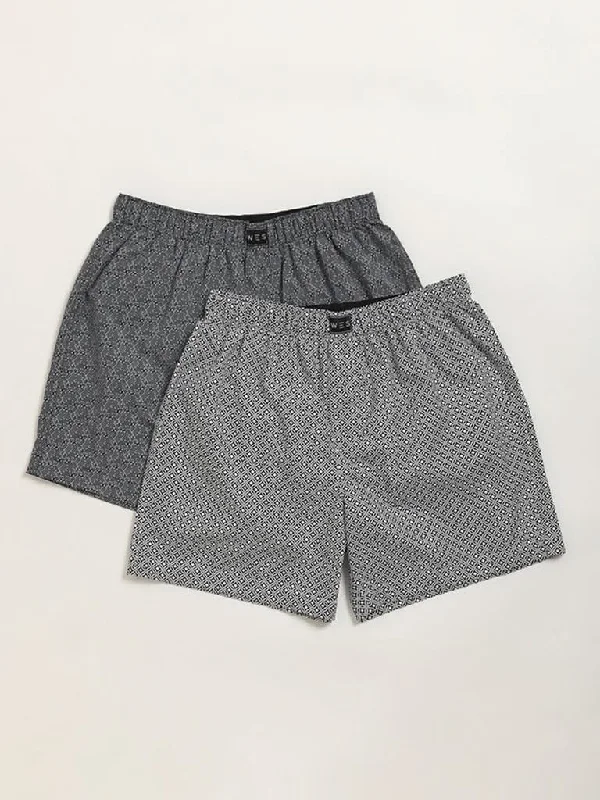 Women's leather moto pants Wide - leg women jeans for a modern and relaxed vibe WES Lounge Grey Printed Cotton Boxers - Pack of 2 Women's leather moto pants Wide - leg women jeans for a modern and relaxed vibe WES Lounge Grey Printed Cotton Boxers - Pack of 2