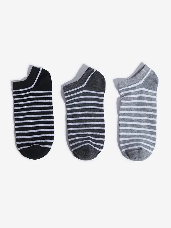 Women's zipper - detail fashion pants Jeggings women jeans combining the comfort of leggings and style of jeans WES Lounge Grey Stripe Printed Cotton Blend Socks - Pack of 3